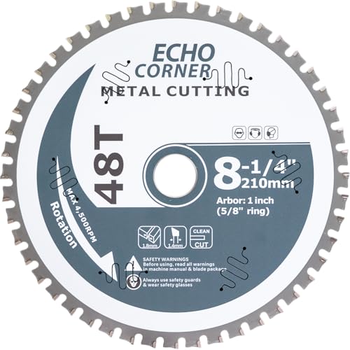 8-1/4" (1" Arbor) Metal Cutting Saw Blade, TCG Cermet Carbide 48-Tooth - style: Metal Ferrous