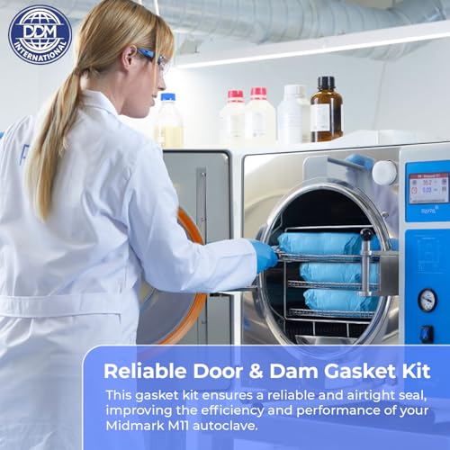 Midmark Compatible Door & Dam Gasket Kit - 12.750" OD for M11 & M11D Ultraclave Models (2001-2022) - Medical-Grade Silicone Rubber Easy Sterilizer Maintenance