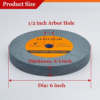 6" Bench Grinding Wheel, Green Silicon Carbide Abrasive - style: 6 inch