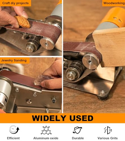 Sbestily 20 Pack 1.2" x 13" Knife Sharpener Sanding Belts Assorted Grits