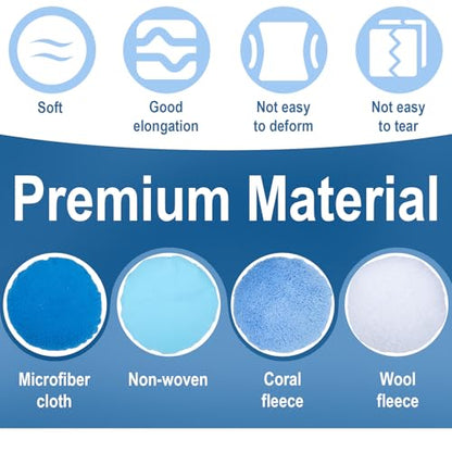 BFXM 20PCS Car Buffer Pads Set, 9-10 Inch Buffing Pads for Orbital Buffer - color: L