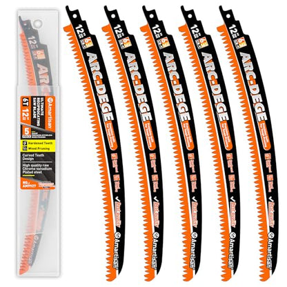 Amartisan 5-Piece Arc Edge Saw Blades - size: Arc Edge Wood Pruning Saw Blades (12 Inch)