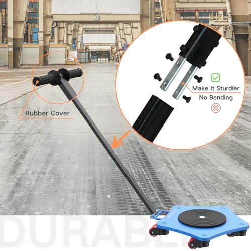Machine Skates Heavy Duty 8800lbs Capacity with with 5X 360° Swivel Rollers for Industrial Machinery Mover