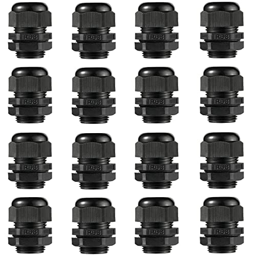 PENGLIN Cable Glands 3/4" NPT Nylon Cable Connector(16-Pack) - color: Black, size: 3/4 Inch (16-Pack)