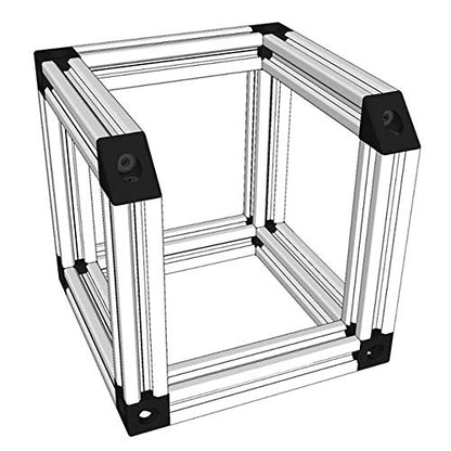 8PCS Black Corner Bracket Cube (20x20x20mm) for 6mm Slot Aluminum Extrusion Profile 2020 Series (Cube Corner-8PCS) - style: Cube Corner-8PCS