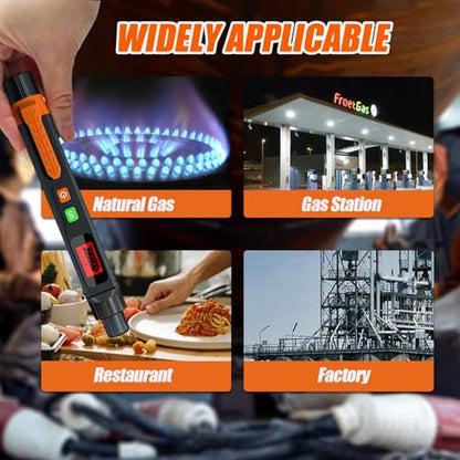 Natural Gas Leak Detector with Audible & Visual Alarm - style: With bag