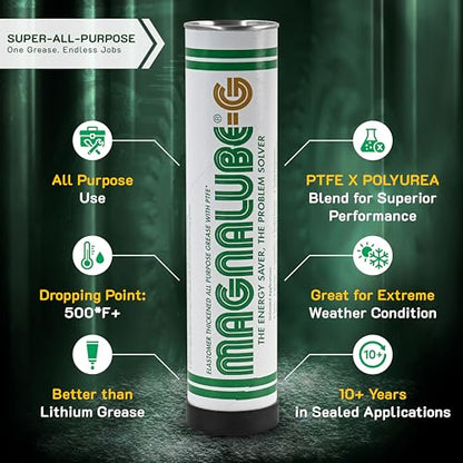Magnalube-G All-Purpose PTFE Grease, Waterproof High-Temp - 0.75 oz Tube - size: 1