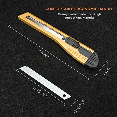 Nicpro 15 PCS Utility Knife, Retractable Box Cutters Razor Knife Snap 9mm - style: 15 Pack（9 mm）