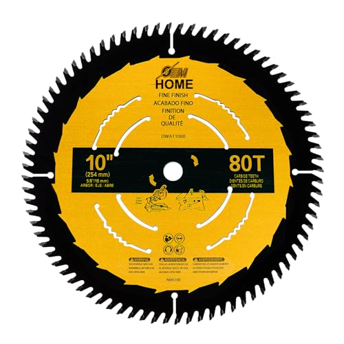 10 in 80T Table Saw Blade Compatible with Table Saw Blade Dwa11080 - style: 10IN,80T
