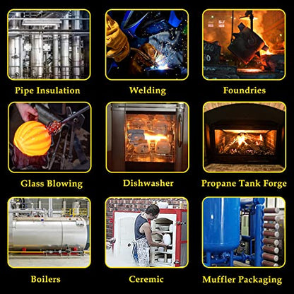48"x24" x1" (Thick) Ceramic Fiber Blanket Fireproof Insulation Baffle Rated to 2400F, High-Temperature Resistance for Oven Stoves, Kilns,Forges - size: 48"*24"*1"/1 piece