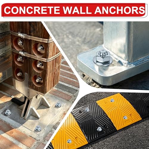 1/4 x 2-1/4 in Wedge Anchors 12 pcs Galvanized Concrete Anchors - size: 1/4 x 2-1/4In