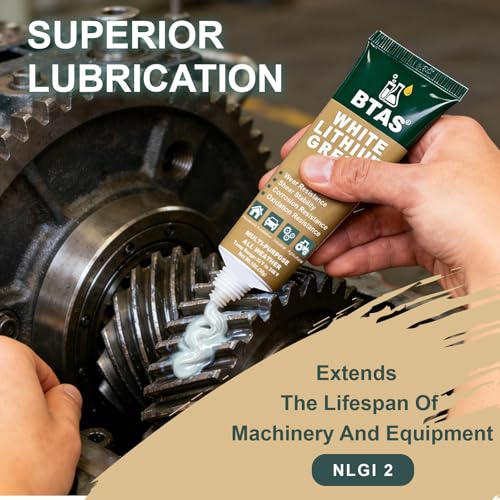BTAS White Lithium Grease Lubricant for Garage Door, Track Rail, Roller 1oz - size: 1 oz
