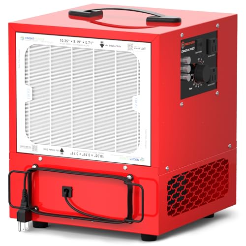 Abestorm Tabletop Dust Collector with Dual-Sided Intake for Woodworking - color: Red