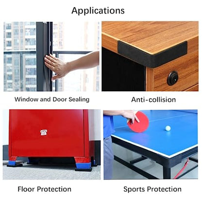 Solid Rubber Strip Roll 1/4 (.25)" Thick X 1" Wide X 10'Long - size: 1"X10'X1/4, style: No Adhesive