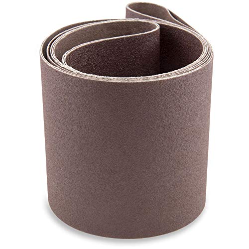 Red Label Abrasives 6 X 89 Inch 80 Grit Aluminum Oxide Multipurpose Sanding Belts for Woodworking, Leather, Rubber, Plastic & Light Metal Working, Belt Sander Paper 2 Pack - size: 80 Grit