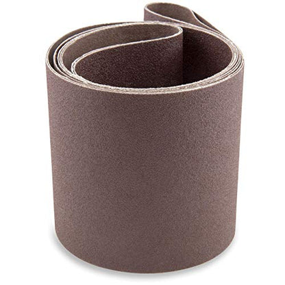 Red Label Abrasives 6 X 89 Inch 80 Grit Aluminum Oxide Multipurpose Sanding Belts for Woodworking, Leather, Rubber, Plastic & Light Metal Working, Belt Sander Paper 2 Pack - size: 80 Grit