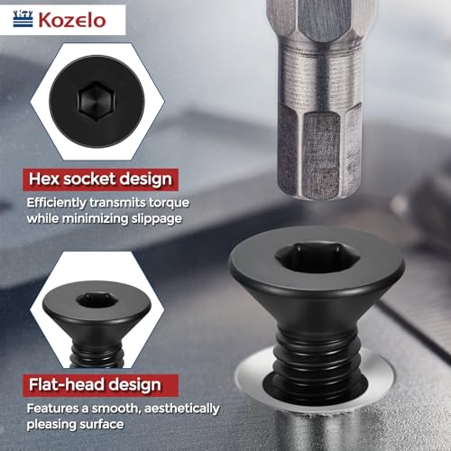 50Pcs[M3-0.5x6] Flat Head Socket Cap Screw Countersunk Bolt - size: M3-0.5x6mm
