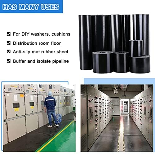 Neoprene Rubber Sheet -1/8 Inch Thick x 2 Inch Wide x 10 Feet Long Neoprene Rubber Strips Rolls for DIY Gaskets, Pads, Seals, Crafts, Flooring, Cushioning of Anti-Vibration, Anti-Slip - size: W:2In x T: 1/8In x L: 10Ft