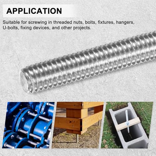M METERXITY 12-Pack Fully Threaded Rod, M4x30mm 304 Stainless Steel Right Hand Thread Bar Studs for Furniture Anchor Bolts/Clamps/U-Bolts, Metric Threaded Screw - size: M4x30mm