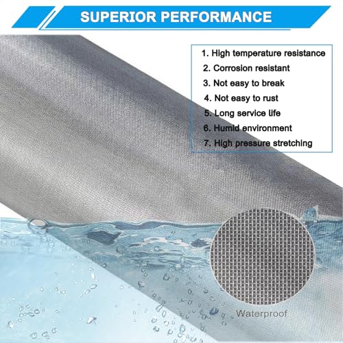 304 Stainless Steel Wire Mesh Screen 20 Mesh, 15.7"x 147", 1mm Hole - size: 15.7"x147"(40x375cm), style: 20Mesh x 0.30mm