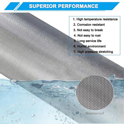 304 Stainless Steel Wire Mesh Screen 20 Mesh, 15.7"x 147", 1mm Hole - size: 15.7"x147"(40x375cm), style: 20Mesh x 0.30mm