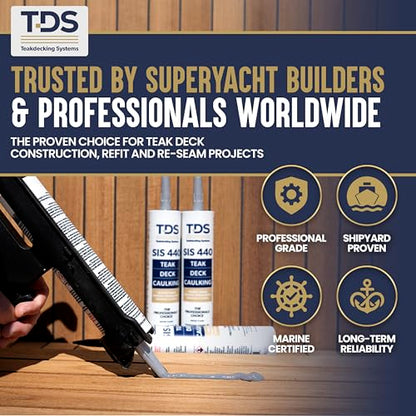 Teakdecking Systems (TDS) SIS 440 Teak Deck Caulk Cartridge 10.3oz - Gray - color: Gray, size: 10.3 oz