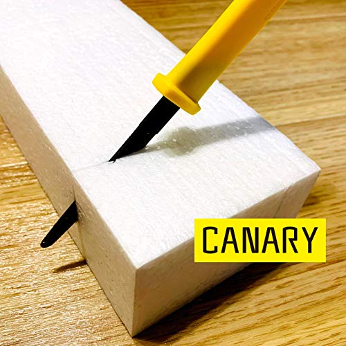 CANARY Cardboard Cutter with Non-Stick Coated Blade - 7.5" Box Cutter Utility Knife for Breaking Down Boxes & Opening Packages - Made in Japan, Yellow - size: 1 pc