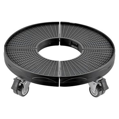 VEVOR Trash Can Dolly with 4 Lockable Wheels, 440lbs Weight Capacity, Round Trash Can Roller Base, 15-22.8 in Adjustable, Heavy Duty Drum Dolly Plant Caddy, Multi-Functional Rolling Dolly Cart, Black - color: Black, size: 1 PACK