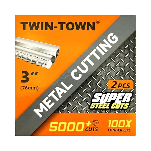 TWIN-TOWN 3 Inch Diamond Cutting Wheel for Metal with 3/8 Inch Arbor-2PCS - style: 3 x 3/8" 2PCS