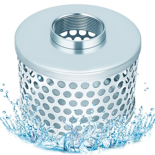 3 Inch Round Suction Strainer, 9.5mm Holes, Water Pump Intake Screen, NPT - size: 3 inch
