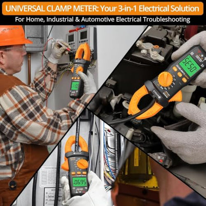 Neoteck Clamp Meter 6000 Counts Clamp Multimeter 800A AC/DC Current Voltage