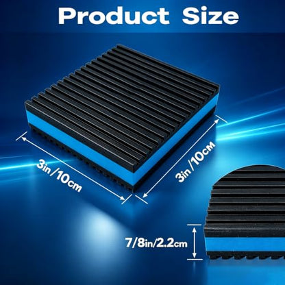 4pack Vibration Isolation Pads Heavy Duty Anti Vibration Pads Appliance 3 Inch X 3 Inch for 3D Printer Air Compressor,Rubber Anti Vibration Pads for Generator Perfect for Treadmill/Turntables/Dryers - size: 3'' X 3'' X 7/8"(Square)