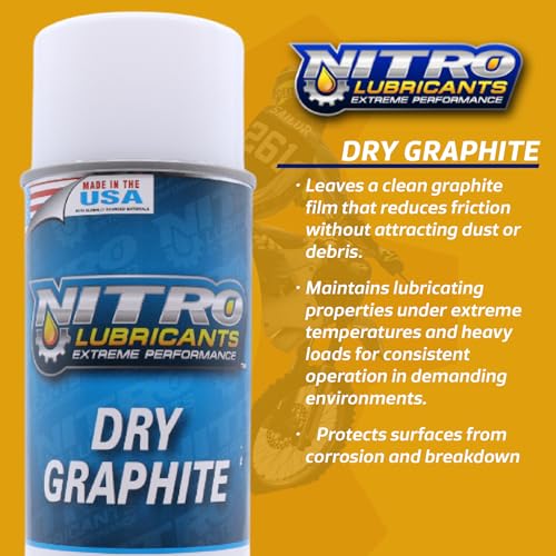 Nitro Lubricants Fast-Drying Dry Graphite Spray Lubricant, 12.75 oz