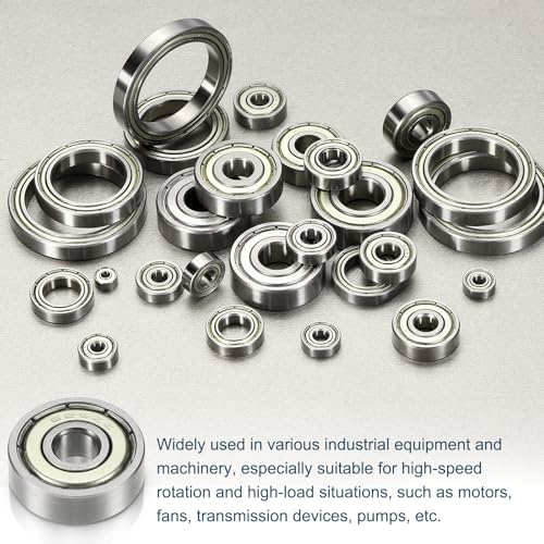 uxcell 10Pcs 6800ZZ Deep Groove Ball Bearings, 10x19x5mm Chrome Steel - size: 6800ZZ (10x19x5mm)