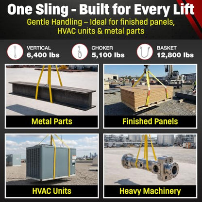 DD Sling 1" x 10' Nylon Endless Lifting Sling – USA Made - size: 1"x10'