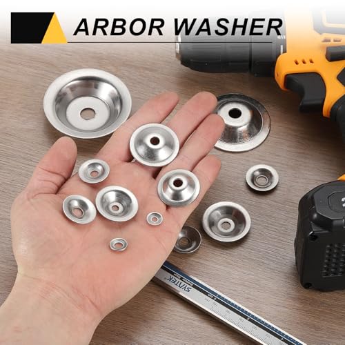 MECCANIXITY 8 Pcs M10 Arbor Washer, 2x50mm 304 Stainless Steel Bench Grinder Arbor Washer for Bench Grinder Polisher Wire Wheel Buffing, Silver - size: M10 x 50 x 2 mm