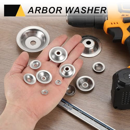 MECCANIXITY 8 Pcs M10 Arbor Washer, 2x50mm 304 Stainless Steel Bench Grinder Arbor Washer for Bench Grinder Polisher Wire Wheel Buffing, Silver - size: M10 x 50 x 2 mm