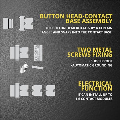 Double Head Push Button, Signal Lamp Start/Stop Switch (1 Pack) - size: 1 Unit