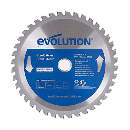 Evolution Power Tools 7-1/2BLADEST Steel Cutting Saw Blade, 7-1/2-Inch x 40-Tooth - size: 7-1/2 Inch, style: 40-Tooth