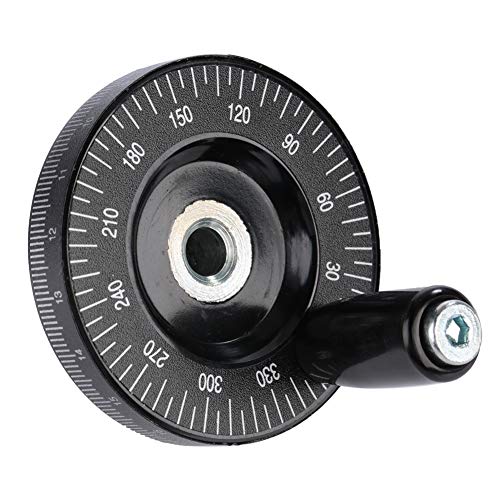 Hand Wheel with Handle, 63mm Milling Handwheel with Scale, Bakelite Hand Wheel Machinery Accessaries for Lathe Milling Machine