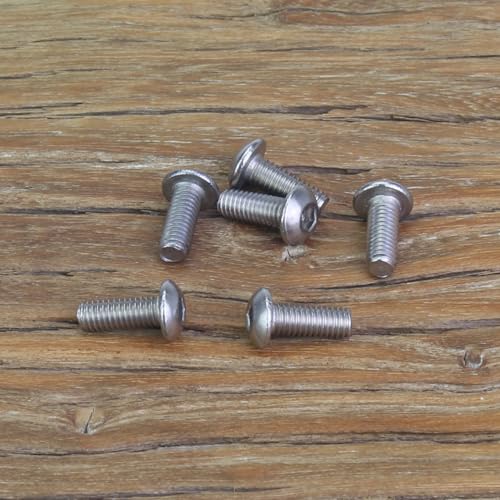 105 Pieces M3 x 8mm Button Head Socket Cap Screws, Thread Pitch 0.5mm, Sutemribor M3 Screws, 304 Stainless Steel, Fully Threaded, Silver - size: M3 x 8mm, style: Button Head