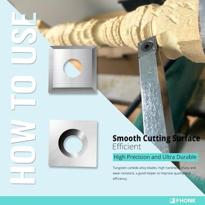 10.5mm Square Straight Carbide Cutters, for Woodturning Replacement Cutter Knives, Fits Spiral, Helical Planer Cutter, Wood Lathe Turning Tool, 10-Piece (10.5x10.5x1.5-35°) - size: 10.5x10.5x1.5-35°