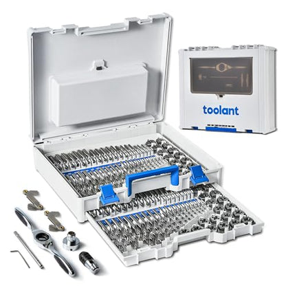 toolant 127-Piece Metric & SAE Ratcheting Tap and Die Set - size: 127pcs set