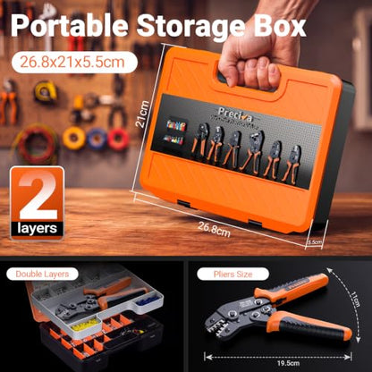 Preciva Automotive Connector Terminal Pin Kit, 1019Pcs with Crimper & Case