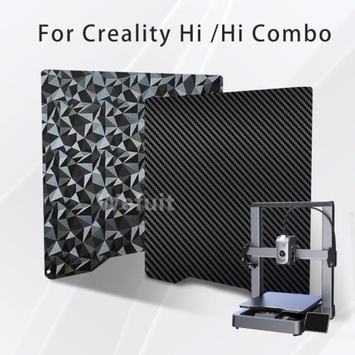for Creality Hi Combo Build Plate 265x280mm,Double Sided Textured PEO PET Spring Steel Sheet Flexible Print hot Bed Removable Surface 3D Printer Platform for Creality Hi 3D Printer