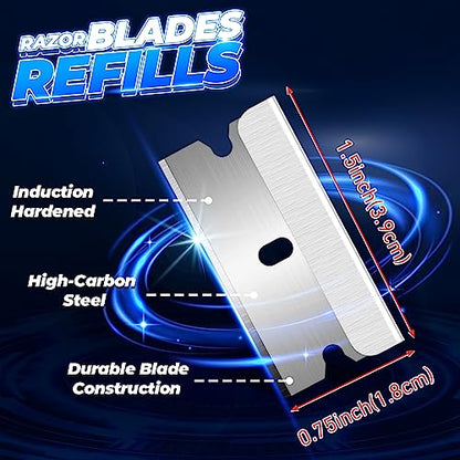 DIYSELF Single Edge Razor Blades 100 Blades Heavy Duty Razor Blades Refills - size: 100 Count (Pack of 1)