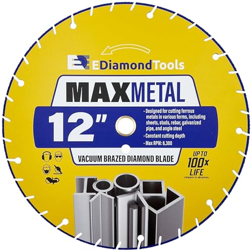 12" Diamond Saw Wheel for Metal Cutting, 1 PC - size: 12"