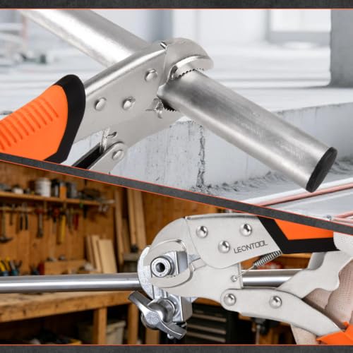 7" & 10" Curved Jaw Locking Pliers, Forged Carbon Steel, Anti-Slip TPR Handle, Quick Release, Locking Adjustable Vise Grip Pliers Set for Clamping Twisting Welding Automotive Workshop - style: 7" & 10" Curved Jaw