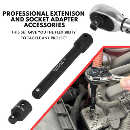 BILITOOLS 18Pcs Impact Socket Extension Set, Socket Adapter & U-Joint Kit - style: Drive Tool Accessory Set