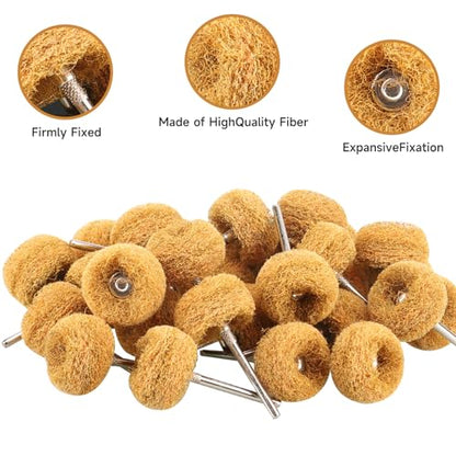 100 PCS Abrasive Buffing Wheel, 1 Inch Polishing Kit 80 Grit - style: Yellow 80 Grit 100pcs